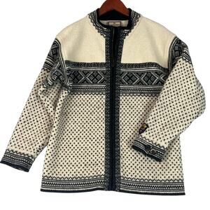 Dale Of Norway Full Zip Norwegian Wool Cardigan Sweater Coat Womens Small Nordic